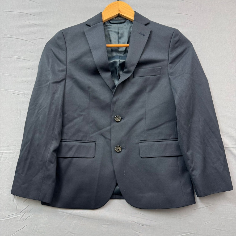 Lauren Ralph Lauren Boys Navy Blue Two Button Blazer‎ Suit Jacket Size 10R